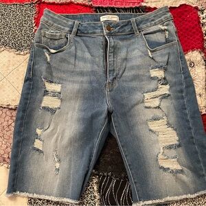 Encore Jeans Light Blue Denim Shorts Women’s Size 14